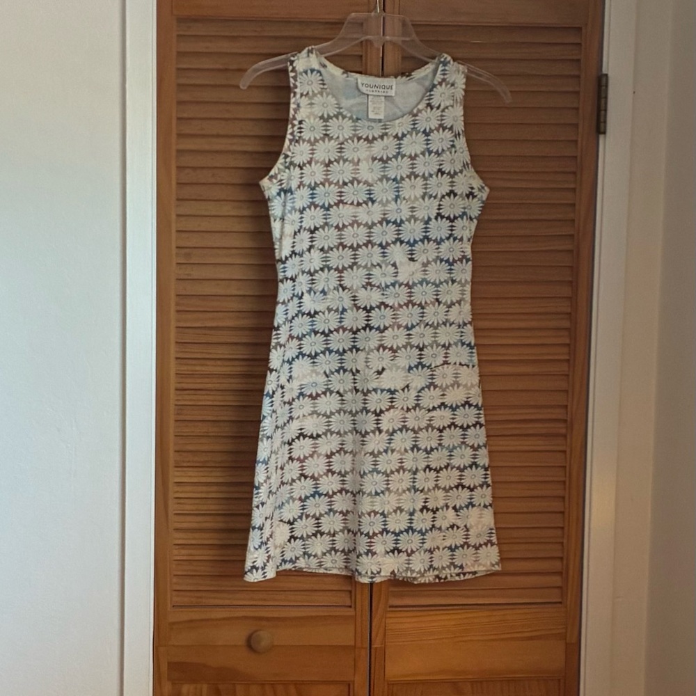 Vintage 90’s Blue and White Sleeveless Mini Dress